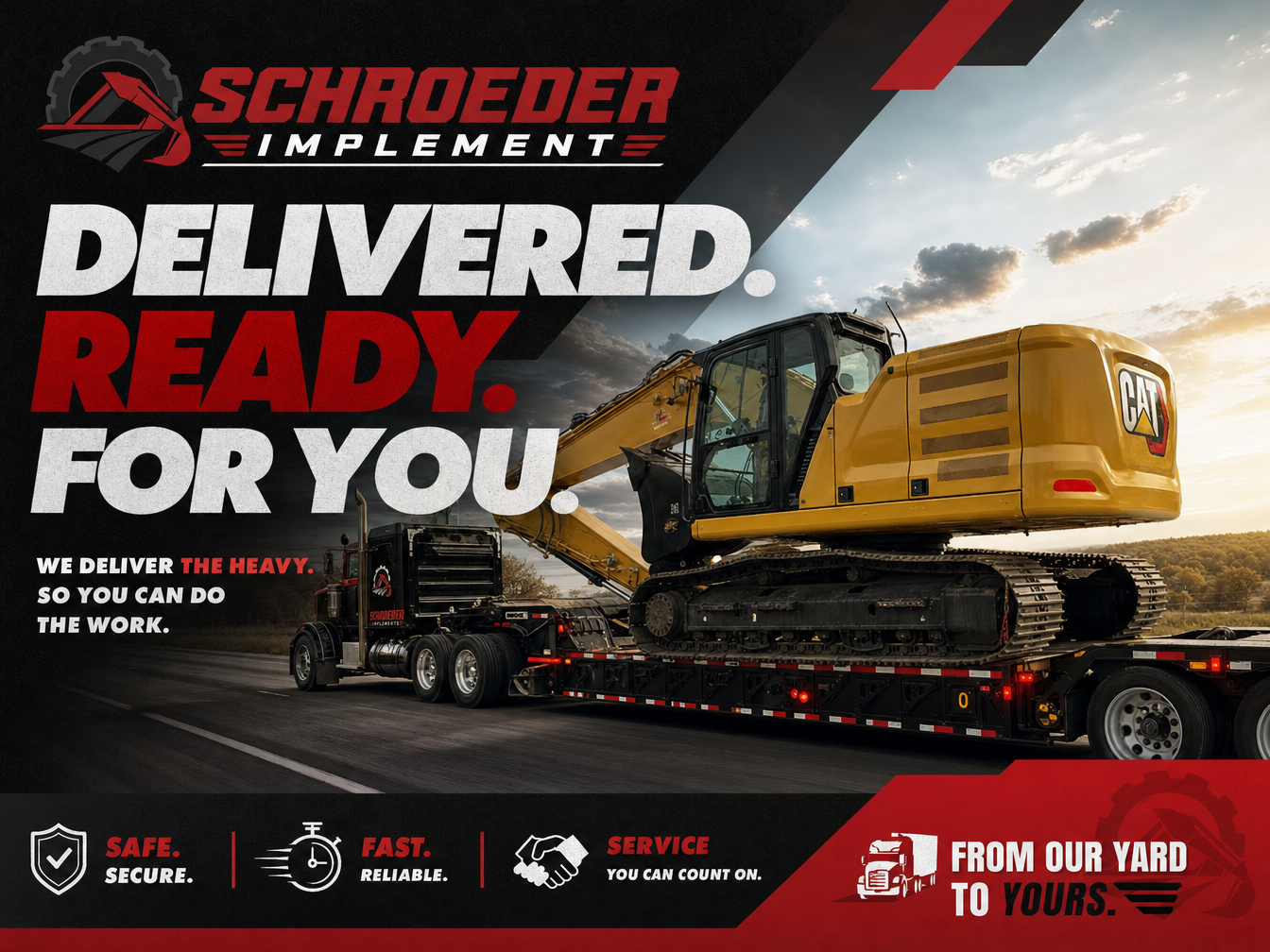 Heavy equipment prepared for nationwide delivery